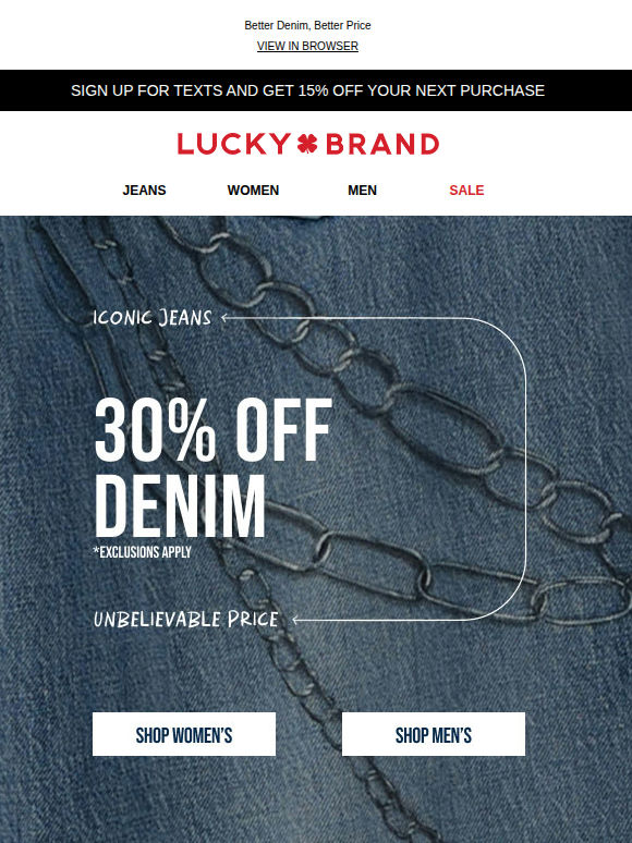 👖 Quality Denim, Now 30% OFF