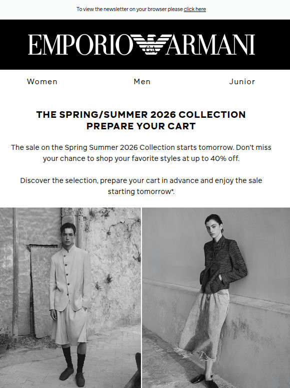 The sale is about to start: prepare your cart