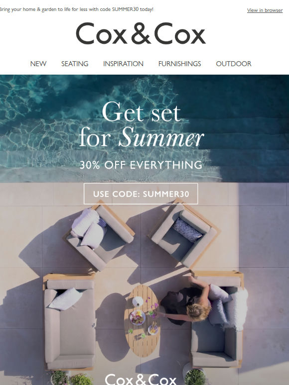 Get set for summer with 30% OFF EVERYTHING!
