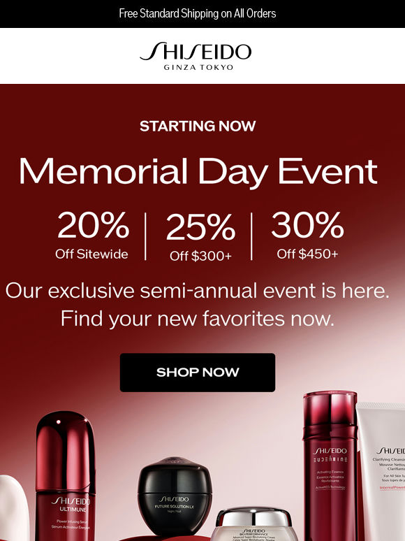 Starts Now: Up To 30% Off During Our Memorial Day Event