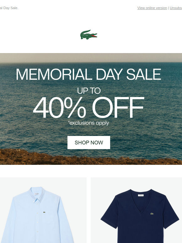 Up to 40% Off.