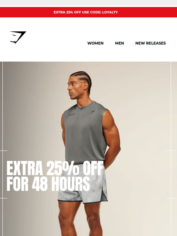 Extra 25% off for 48 hours 🎁