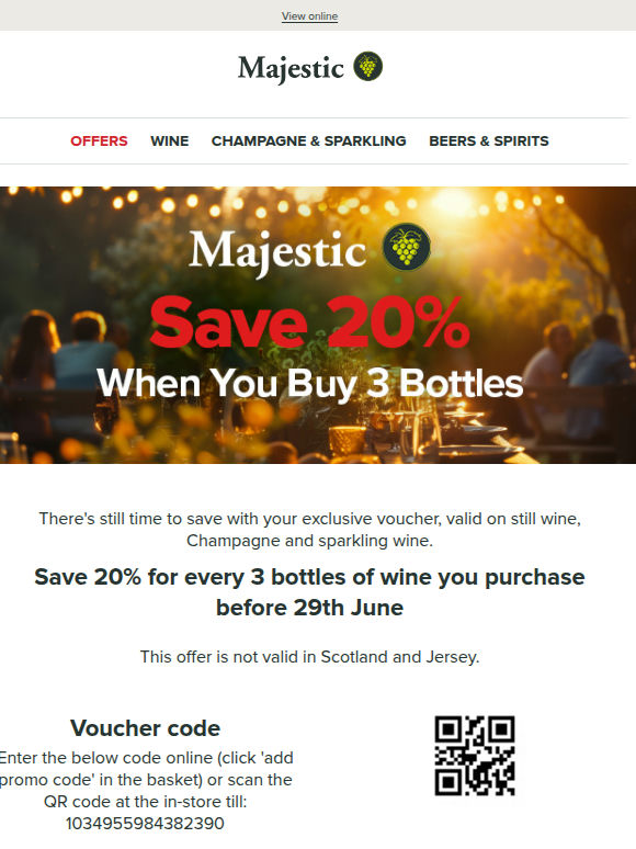 Don't forget your 20% discount voucher