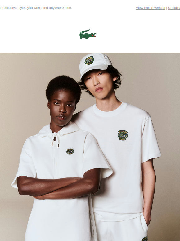 Only Online. Only at Lacoste.