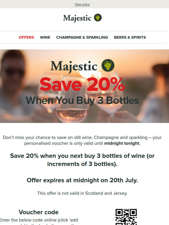 Last chance! Your 20% off voucher expires at midnight