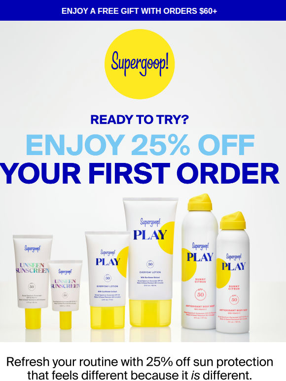Ends soon: 25% off your first order