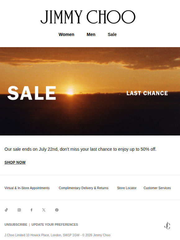 Sale: Last Chance To Shop