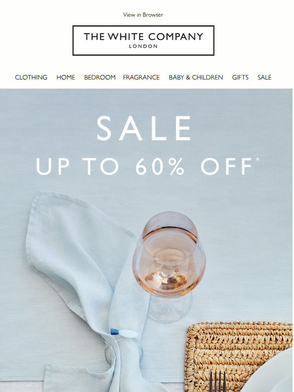 Up to 60% off in our sale