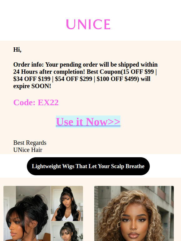 Your order discount is about to expire