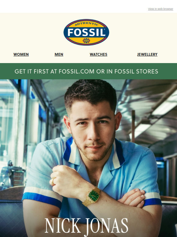 NICK JONAS X FOSSIL IS HERE