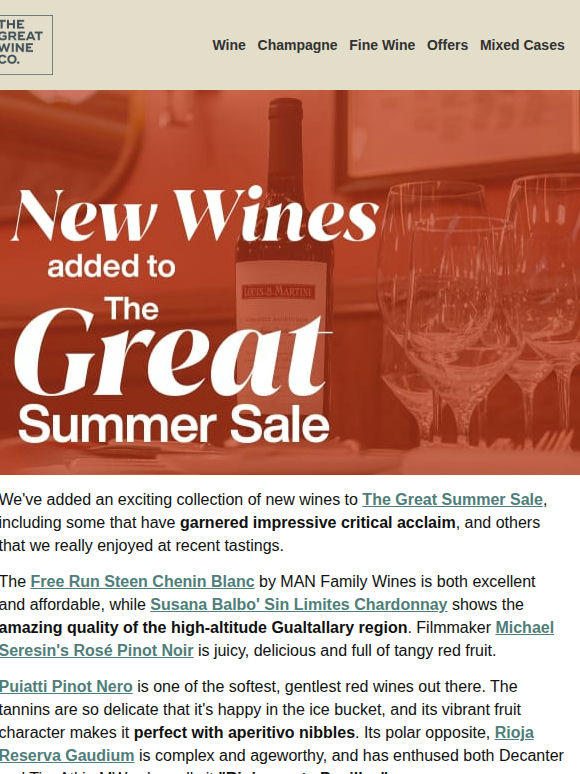 New wines added to the Sale