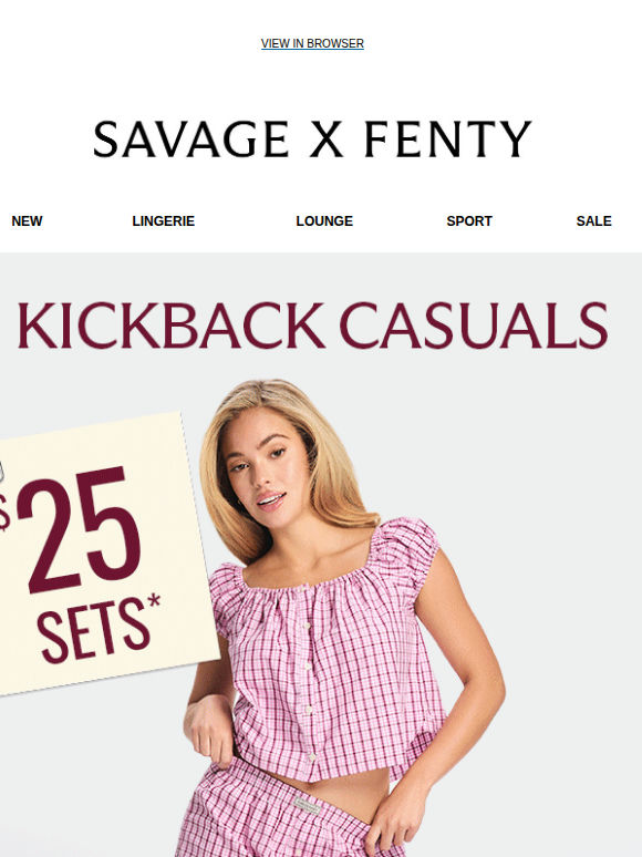Kick Back in $25 Sets