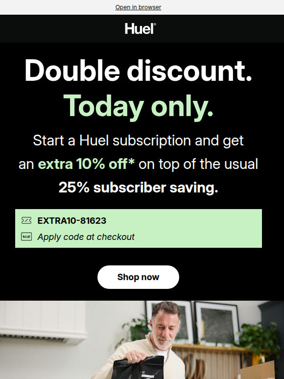 Today only: double savings 👀