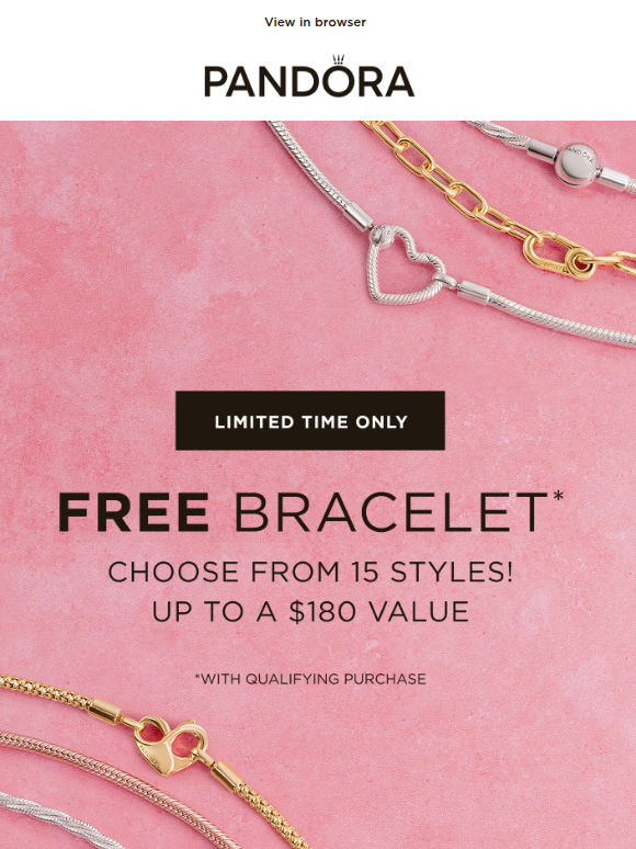 It's back! FREE bracelet with $135*+ spend