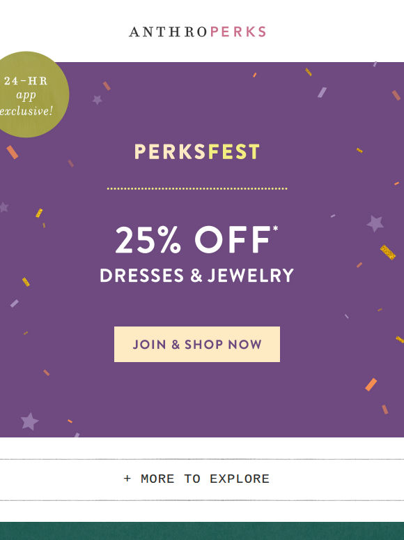 Dresses & jewelry at 25% OFF
