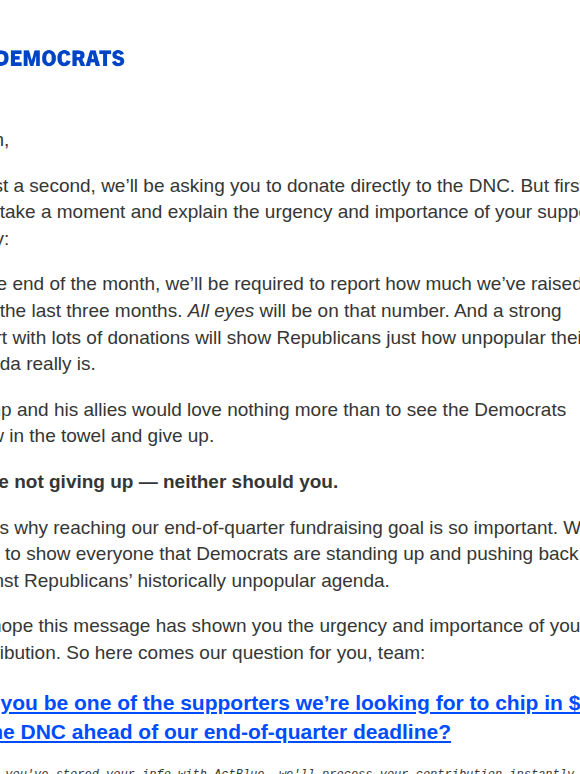 We're not giving up, and neither should you.