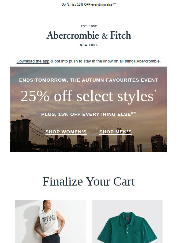 ENDING SOON: 25% OFF select styles*