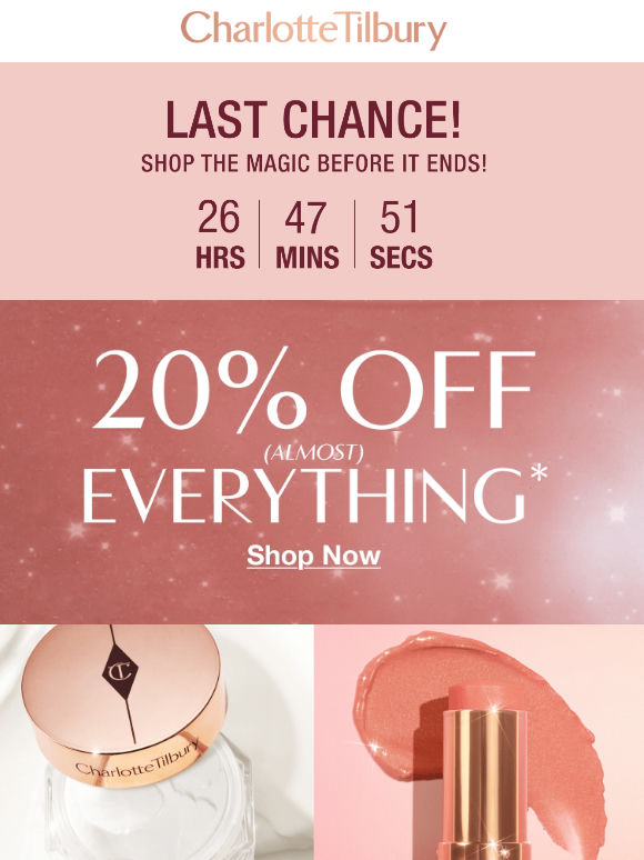 LAST CHANCE: 20% Off (Almost) Everything! 🔈❤️