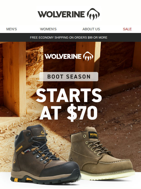 $70 BOOTS ARE LEAVING THE SITE