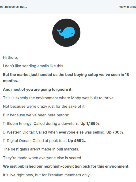 The market is wrong