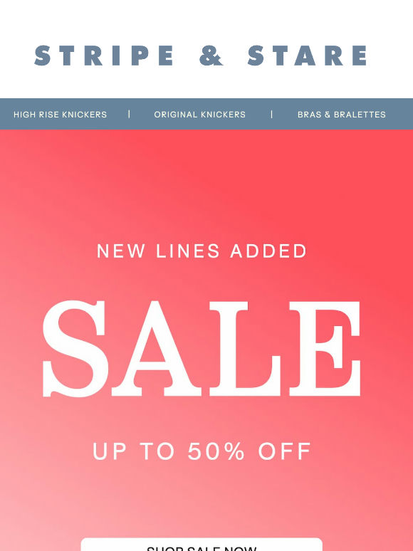 SALE | New Lines Added