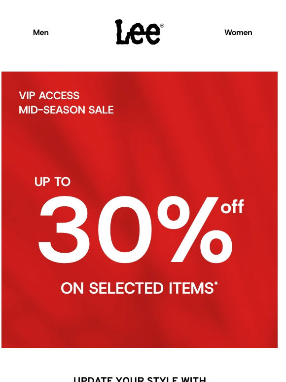 UP TO 30% OFF