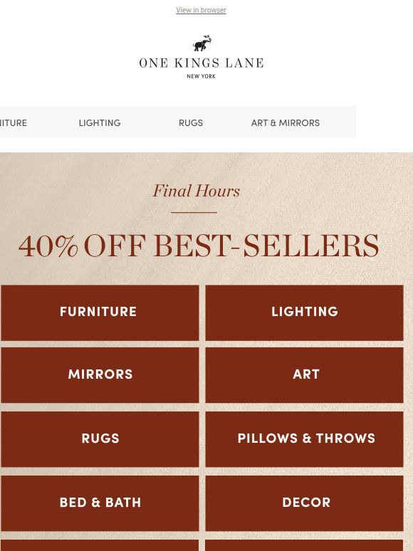 Final Hours: Your Favorites Are Up to 40% Off