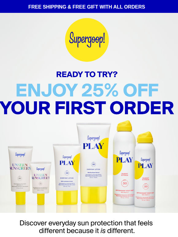 25% off your first order won’t last long