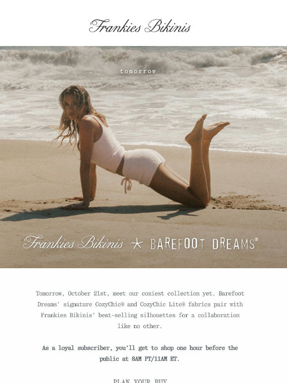 Arriving Tomorrow: Barefoot Dreams x Frankies Bikinis