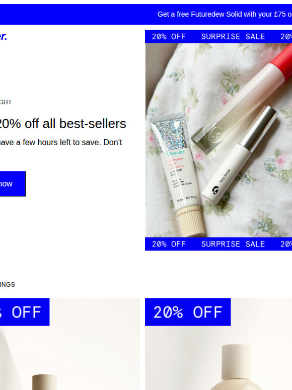20% off best-sellers ends tonight!
