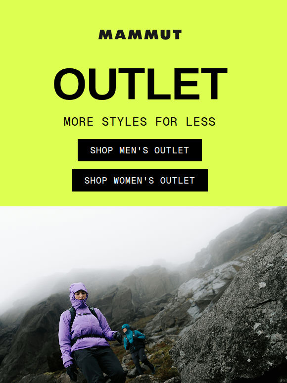 New styles added – up to 40% less in the outlet 🍂
