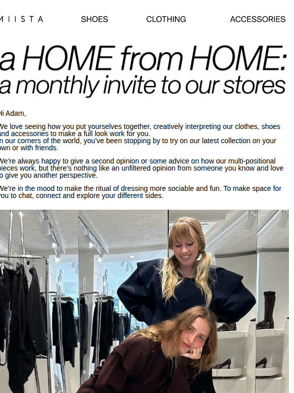 a HOME from HOME: Your invite to our Stores