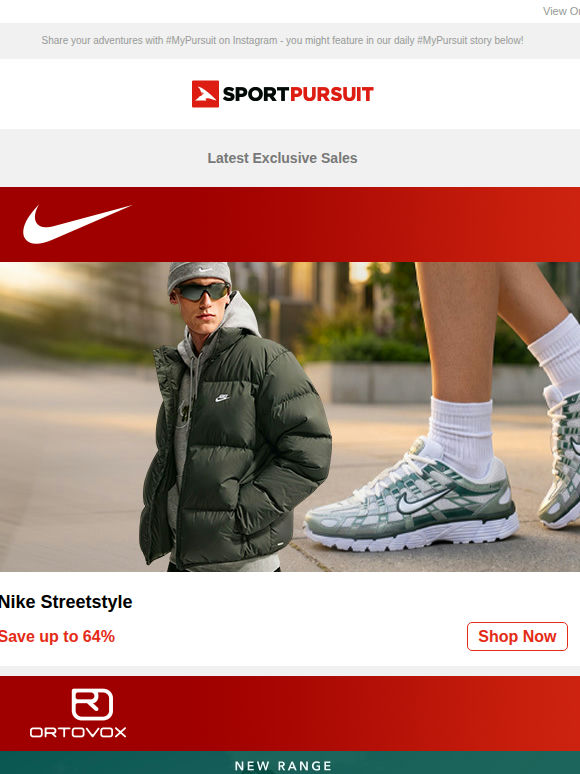 Nike Streetstyle  | Ortovox | Tommy Hilfiger Apparel | Merino Wool Bestsellers | Montane | Up to 64% Off!