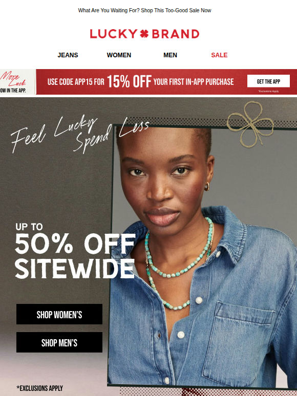 Styles You Love Are Up To 50% Off!