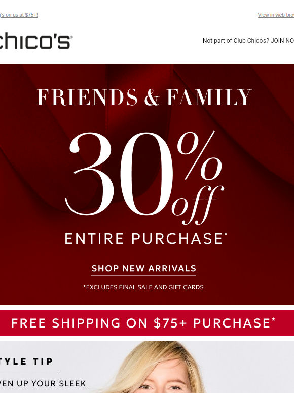 30% off everything * + Elevated Eveningwear Just Arrived