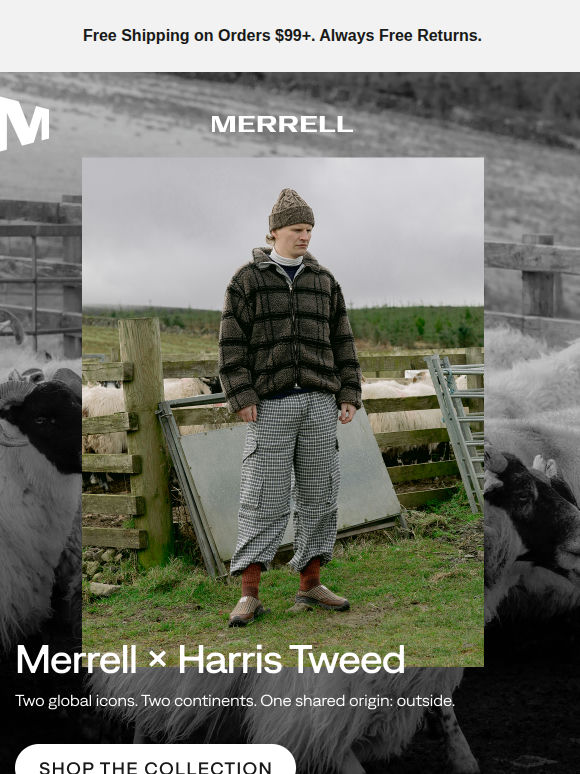 Going fast: Merrell x Harris Tweed