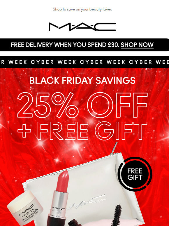 25% off inside: Black Friday starts NOW! 🖤