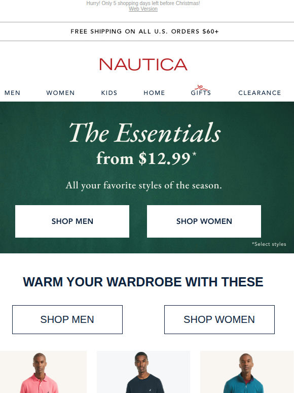 This season's must-haves: starting at $12.99