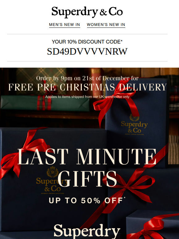 Save Up to 50% on Gifts + Free Delivery
