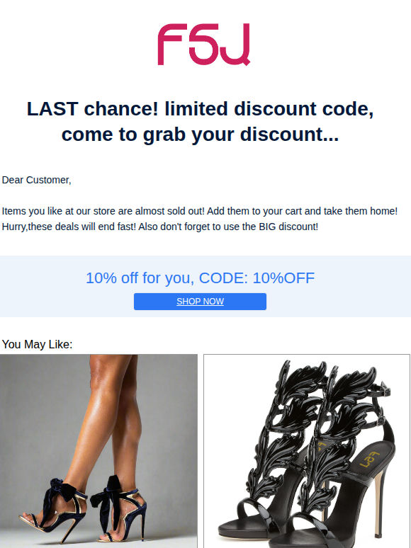 LAST chance! limited discount code, come to grab your discount...