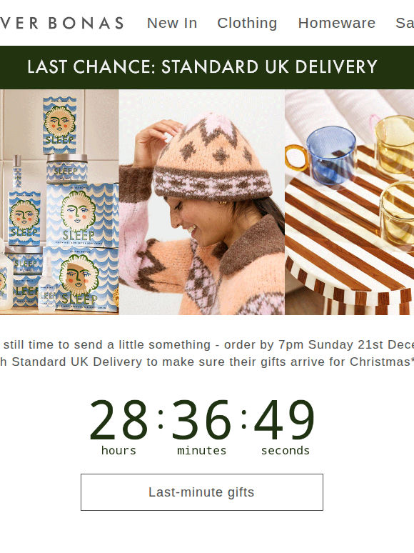 Last chance for Standard UK Delivery