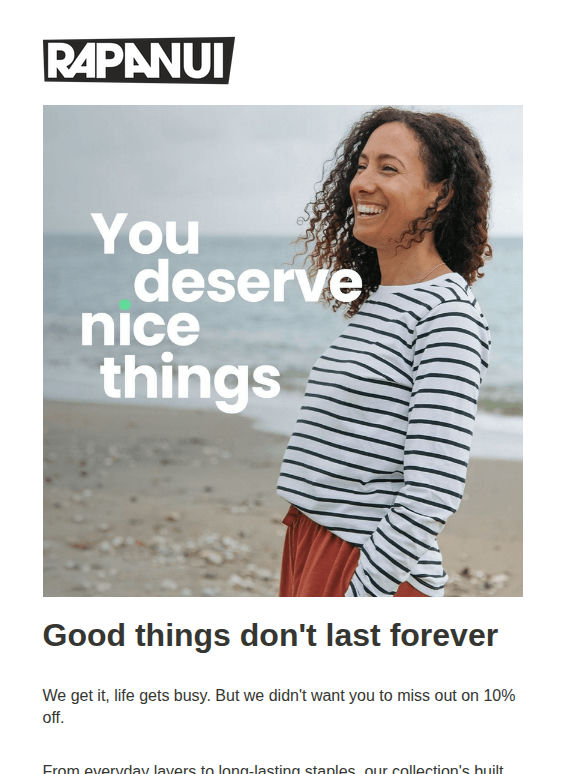 Don't let your 10% off go to waste