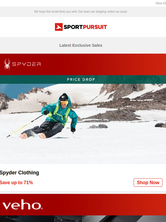 Spyder - Price Drop | Veho | Sea to Summit | IXS Moto | Lundhags | Up to 83% Off!