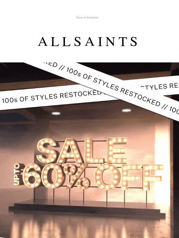 Sale Alert: 100s of styles restocked