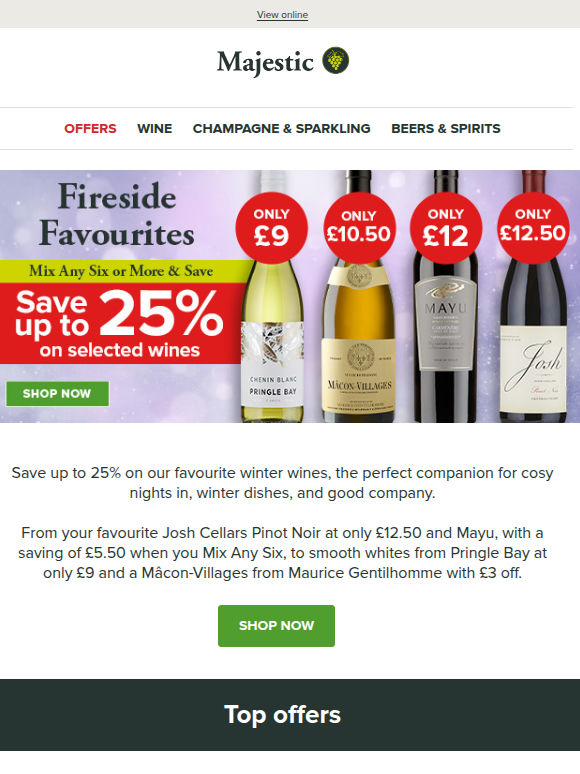Perfect wines for cosy nights: Save up to 25% off