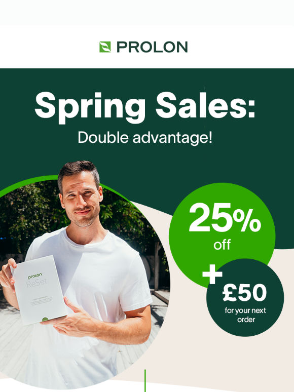 -25% + £50 off: don’t wait! 🏃