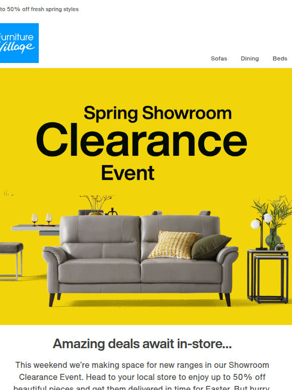 Showroom Clearance Event in-store only!