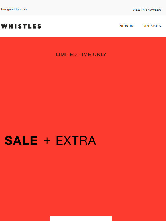 Starts now: Extra 15% off SALE
