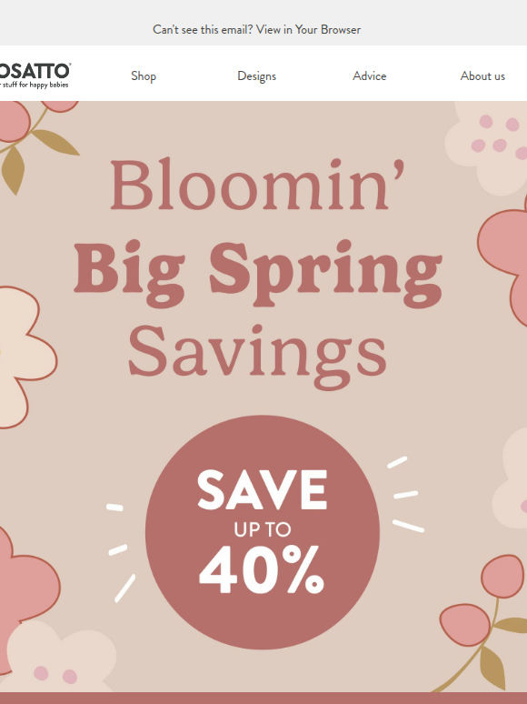 Up to 40% off? Bloomin' brilliant