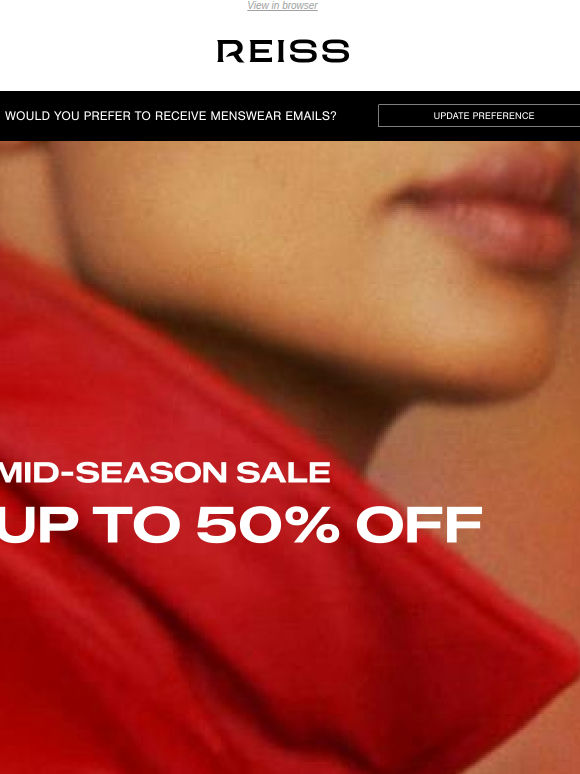 Up to 50% Off Mid-Season Sale